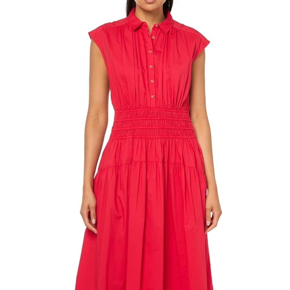 Lucky Brand  Smocked Drop Waist Dress XL